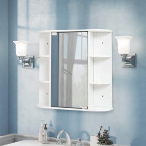 Bathroom Mirror Cabinets Wall Mounted One Door Storage Shel…