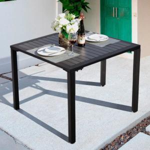 80/120/150cm Wide Rectangular Outdoor Dining Table with Par…