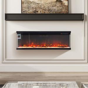 40/50/60-Inch 3-Sided Freestanding Electric Fireplace 12 Fl…
