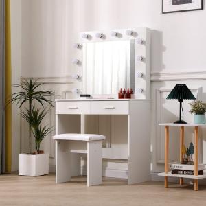 80cm W New Hollywood Dressing Table Set with Large Lighted…