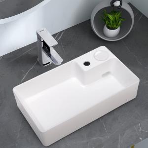 Bathroom Ceramic White Square Sink