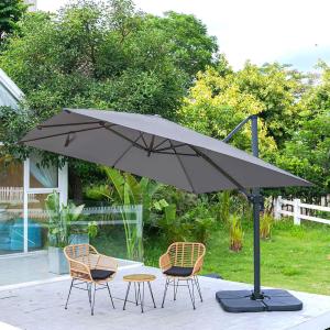 300cm Wide Garden Parasol Outdoor Hanging UV Resistant and…