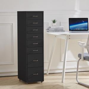 3/4/6/8Drawers Office Filing Cabinet  Metal Black Chest Sto…