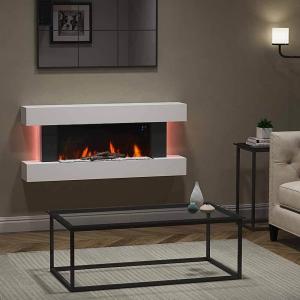 52 Inch Contemporary Wall Mounted/Freestanding Fireplace Ma…