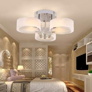 Ceiling Light Semi-Flush Mount, Cylindrical Acrylic Lampsha…