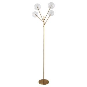 155cm H Gold Foot Switch 4 Light Tree Floor Lamp