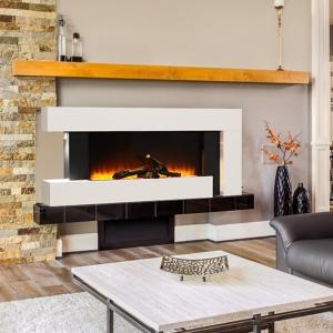 50 Inch 2000W Electric Fireplace Oddly unique L Shaped Wall…