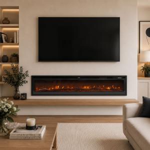 40/50/60/70/80 Inch Electric Fireplace 12 Colour LED Flame…