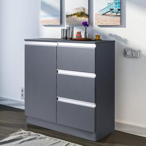 80cm W Grey Sideboard Cabinet with 3 Drawers