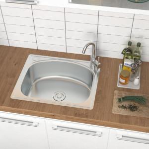 60/68cm W Stainless Steel Kitchen Sink Single Bowl Catering