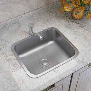 Inset Single Bowl Sink Stainless Steel Kitchen Deep Sinks L…