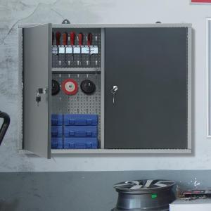 Wall Mounted Lockable Pegboard Tool Cabinet with A Lockable…