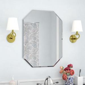 Wall Mounted Mirror with Beveled Edge for Bathroom Vanity E…