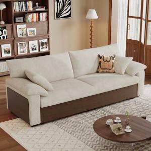 Cottonfy Luxurious Solid Wood Versatile 2-Seater Pull Out S…