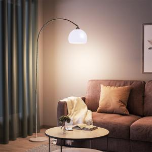 4ft-5ft Adjustable Arch LED Floor Lamp with Marble Base