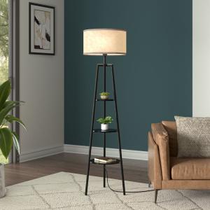 3 Circular Shelves Floor Standing Lamp With The Foot Switch