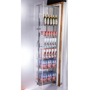 215cm H 6-Tier Metal Kitchen Cabinet Basket Shelf Tall Pull…