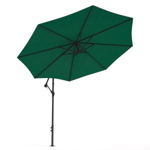 300cm W 3M Dark Green Sun Parasol Hanging Banana Umbrella
