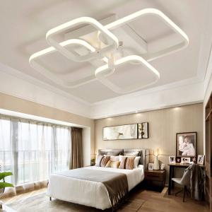 4/6/8 Lights Square LED Ceiling Light with Remote Control