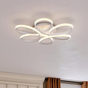 Floral 6 Rings Modern LED Ceiling Light Dimmable with Remot…