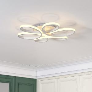 Floral 6 Rings Modern LED Ceiling Light Dimmable with Remot…