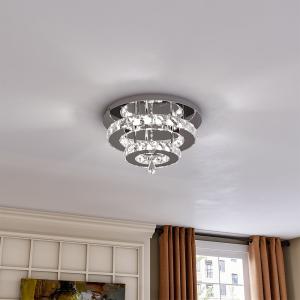 30cm W Stacked LED Ceiling Light with Crystal Rims Energy S…
