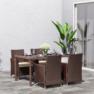 150cm Width Garden Dining Table Patio Outdoor Rectangle Tab…