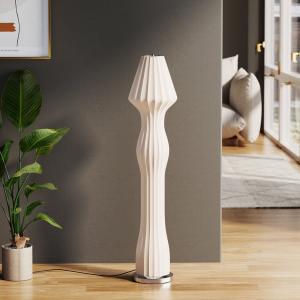 104cm H Modern White LED Novelty Floor Lamp Chrome Base wit…