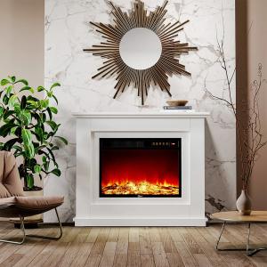 39/48 Inch W Electric Fireplace Suite 1800W with Ambient Li…