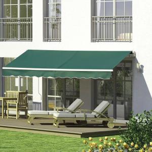 Outdoor Retractable Patio Manual Shelter Awning Canopy for…