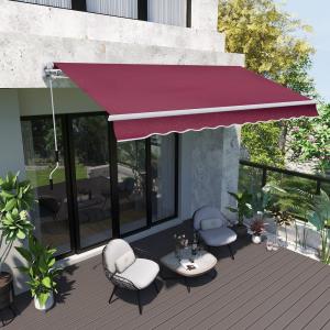 Outdoor Retractable Patio Manual Shelter Awning Canopy for…