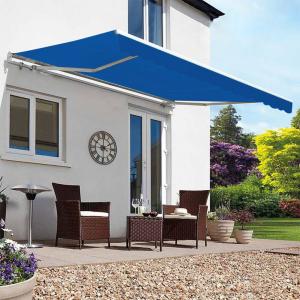 Outdoor Retractable Patio Manual Shelter Awning Canopy for…