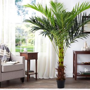 180cm H Artificial Plants Green Palm Tree in Pot Tropical A…