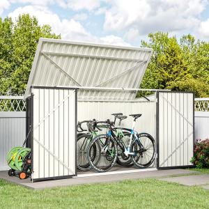 6/7ft Lockable Steel Garden Metal Junk/Bike Storage Shed Gr…