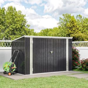 6/7ft Lockable Steel Garden Metal Junk/Bike Storage Shed Gr…