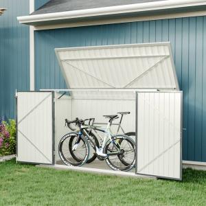 7ft Steel Bike Shed Lockable Garden Storage Shed