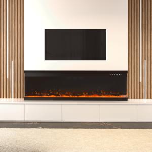 40/50/60-Inch 3-Sided Wall Mounted Electric Fireplace 9 Fla…