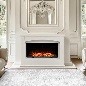 39/48Inch W Electric Fireplace Suite 1800W with Ambient Lig…