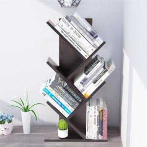 Freestanding Floor Bookshelf Wooden Tree-like Tabletop Disp…