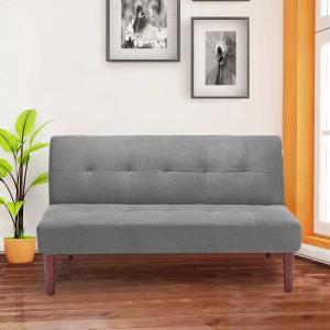 4ft Wide Modern 3 Seater Padded Convertible Sofa Bed with W…