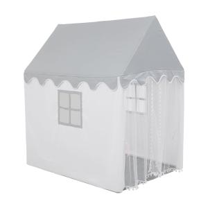 120cm W White Cotton House Play Tent For Kids with Windows