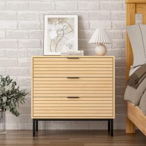 72cm Modern Solid Wood Accent Cabinet with 3-Drawer