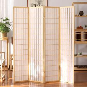 3/4 Panel Solid Wood Folding Room Divider Screen Stylish an…