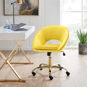 Velvet Swivel Office Chair Height Adjustable