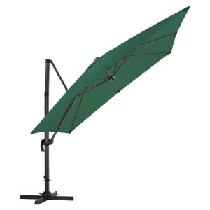 Light Grey 3 x 3 m Square Cantilever Parasol Outdoor Hangin…