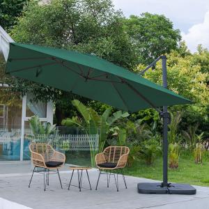 3 x 3 m Square Cantilever Parasol Light Grey Outdoor Hangin…