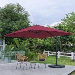 Light Grey 3 x 3 m Square Cantilever Parasol Outdoor Hangin…