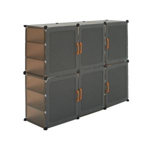Modern Grey Shoe Storage Cabinet