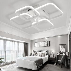 New LED Ceiling Light Fixture with Square Lampshades
