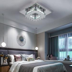 Modern 2-Tier Crystal LED Ceiling Light Fixture Dimmable/No…